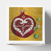 Judaica Pomegranate Heart Hanukkah Rosh Hashanah Bedankdoosjes (Bovenkant)