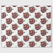 Judaica Pomegranate Heart Hanukkah Rosh Hashanah Cadeaupapier (Vlak)