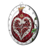 Judaica Pomegranate Heart Hanukkah Rosh Hashanah Dartbord (Voorkant Rechts)