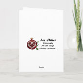 Judaica Pomegranate Heart Hanukkah Rosh Hashanah Feestdagen Kaart (Achterkant)