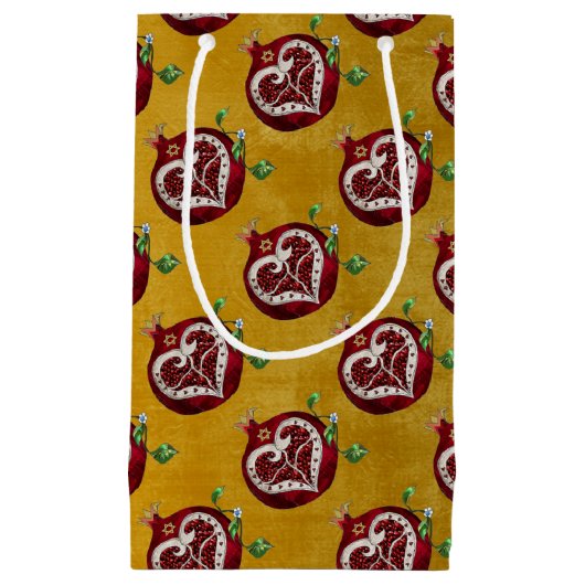 Judaica Pomegranate Heart Hanukkah Rosh Hashanah Klein Cadeauzakje (Voorkant)