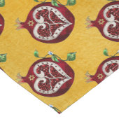 Judaica Pomegranate Heart Hanukkah Rosh Hashanah Korte Tafelloper (Hoek)