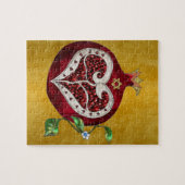 Judaica Pomegranate Heart Hanukkah Rosh Hashanah Legpuzzel (Horizontaal)