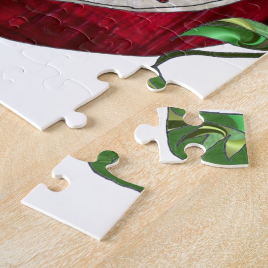 Judaica Pomegranate Heart Hanukkah Rosh Hashanah Legpuzzel (Zijkant)