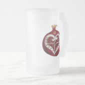 Judaica Pomegranate Heart Hanukkah Rosh Hashanah Matglas Bierpul (Voorkant rechts)