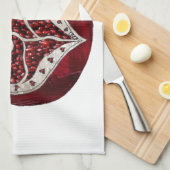 Judaica Pomegranate Heart Hanukkah Rosh Hashanah Theedoek (Quarter Fold)