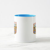 Judaica Prettig Hanukka Driehoek Menora Mok (Midden)