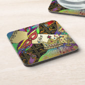 Judaica Purim Esther Celebration Art Print Bier Onderzetter (Linkerzijde)