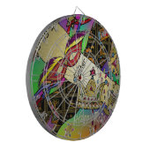 Judaica Purim Esther Celebration Art Print Dartbord (Voorkant Links)