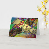 Judaica Purim Esther Celebration Art Print Kaart (Gele Bloem)