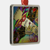 Judaica Purim Esther Celebration Art Print Metalen Ornament (Rechts)