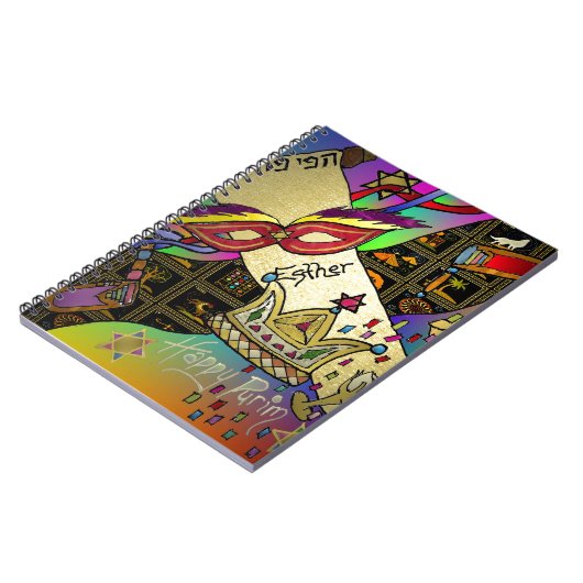 Judaica Purim Esther Celebration Art Print Notitieboek (Linkerzijde)