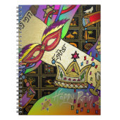 Judaica Purim Esther Celebration Art Print Notitieboek (Voorkant)