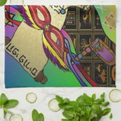 Judaica Purim Esther Celebration Art Print Theedoek (Gevouwen)
