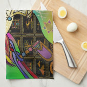 Judaica Purim Esther Celebration Art Print Theedoek (Quarter Fold)