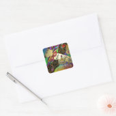 Judaica Purim Esther Celebration Art Print Vierkante Sticker (Envelop)