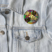 Judaica Purim Esther-vieringskunstdruk Ronde Button 5,7 Cm (In situ)