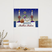 Judaica Shabbat Shalom Art Print (Keuken)