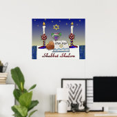 Judaica Shabbat Shalom Art Print (Thuiskantoor)