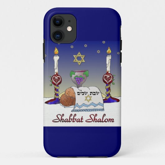 Judaica Shabbat Shalom Art Print Case-Mate iPhone Case (Achterkant)