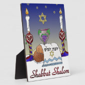 Judaica Shabbat Shalom Art Print Fotoplaat (Zijkant)