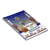 Judaica Shabbat Shalom Art Print Notitieboek (Rechterzijde)