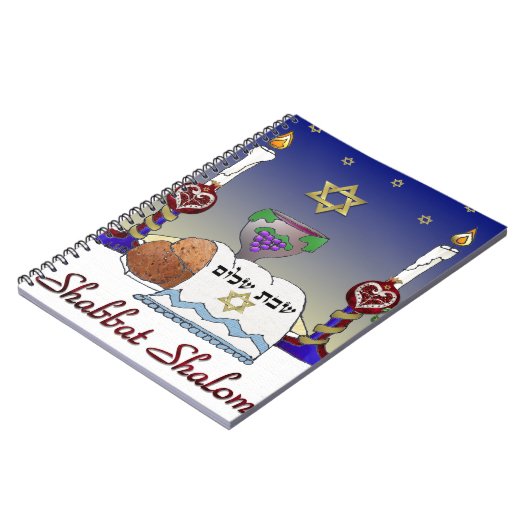 Judaica Shabbat Shalom Art Print Notitieboek (Linkerzijde)