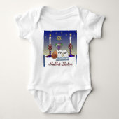 Judaica Shabbat Shalom Art Print Romper (Voorkant)