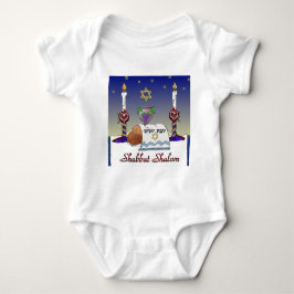 Judaica Shabbat Shalom Art Print Romper
