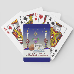 Judaica Shabbat Shalom Art Print Speelkaarten