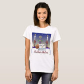 Judaica Shabbat Shalom Art Print T-shirt (Voorkant volledig)