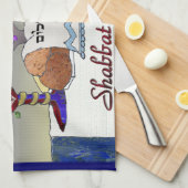 Judaica Shabbat Shalom Art Print Theedoek (Quarter Fold)