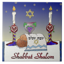 Judaica Sjabbat Sjabbat Sjaloom Kunstprint