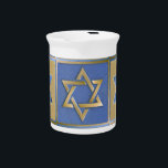 Judaica Star van David Metal Gold Blue Bier Pitcher<br><div class="desc">Je bekijkt het Lee Hiller Design Collectie. Apparel,  Gifts & Collectibles Lee Hiller Photography of Digital Art Collectie. Je kunt haar Natuur fotografie uitzichten op http://HikeOurPlanet.com/ en haar wandelende blog volgen in Hot Springs National Park.</div>
