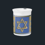 Judaica Star van David Metal Gold Blue Bier Pitcher<br><div class="desc">Je bekijkt het Lee Hiller Design Collectie. Apparel,  Gifts & Collectibles Lee Hiller Photography of Digital Art Collectie. Je kunt haar Natuur fotografie uitzichten op http://HikeOurPlanet.com/ en haar wandelende blog volgen in Hot Springs National Park.</div>