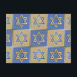 Judaica Star van David Metal Gold Blue Briefkaart<br><div class="desc">Je bekijkt het Lee Hiller Design Collectie. Apparel,  Gifts & Collectibles Lee Hiller Photography of Digital Art Collectie. Je kunt haar Natuur fotografie uitzichten op http://HikeOurPlanet.com/ en haar wandelende blog volgen in Hot Springs National Park.</div>