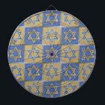 Judaica Star van David Metal Gold Blue Dartbord<br><div class="desc">Je bekijkt het Lee Hiller Design Collectie. Apparel,  Gifts & Collectibles Lee Hiller Photography of Digital Art Collectie. Je kunt haar Natuur fotografie uitzichten op http://HikeOurPlanet.com/ en haar wandelende blog volgen in Hot Springs National Park.</div>