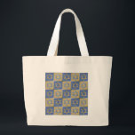 Judaica Star van David Metal Gold Blue Grote Tote Bag<br><div class="desc">Je bekijkt het Lee Hiller Design Collectie. Apparel,  Gifts & Collectibles Lee Hiller Photography of Digital Art Collectie. Je kunt haar Natuur fotografie uitzichten op http://HikeOurPlanet.com/ en haar wandelende blog volgen in Hot Springs National Park.</div>