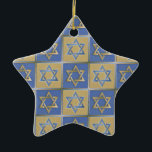 Judaica Star van David Metal Gold Blue Keramisch Ornament<br><div class="desc">Je bekijkt het Lee Hiller Design Collectie. Apparel,  Gifts & Collectibles Lee Hiller Photography of Digital Art Collectie. Je kunt haar Natuur fotografie uitzichten op http://HikeOurPlanet.com/ en haar wandelende blog volgen in Hot Springs National Park.</div>