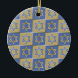 Judaica Star van David Metal Gold Blue Keramisch Ornament<br><div class="desc">Je bekijkt het Lee Hiller Design Collectie. Apparel,  Gifts & Collectibles Lee Hiller Photography of Digital Art Collectie. Je kunt haar Natuur fotografie uitzichten op http://HikeOurPlanet.com/ en haar wandelende blog volgen in Hot Springs National Park.</div>