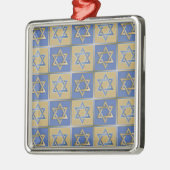 Judaica Star van David Metal Gold Blue Metalen Ornament (Links)