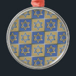 Judaica Star van David Metal Gold Blue Metalen Ornament<br><div class="desc">Je bekijkt het Lee Hiller Design Collectie. Apparel,  Gifts & Collectibles Lee Hiller Photography of Digital Art Collectie. Je kunt haar Natuur fotografie uitzichten op http://HikeOurPlanet.com/ en haar wandelende blog volgen in Hot Springs National Park.</div>