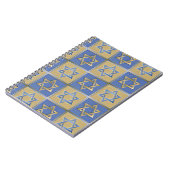 Judaica Star van David Metal Gold Blue Notitieboek (Linkerzijde)