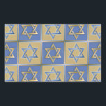 Judaica Star van David Metal Gold Blue Rechthoekige Sticker<br><div class="desc">Je bekijkt het Lee Hiller Design Collectie. Apparel,  Gifts & Collectibles Lee Hiller Photography of Digital Art Collectie. Je kunt haar Natuur fotografie uitzichten op http://HikeOurPlanet.com/ en haar wandelende blog volgen in Hot Springs National Park.</div>