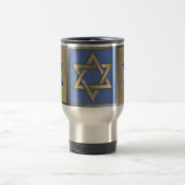 Judaica Star van David Metal Gold Blue Reisbeker (Center)