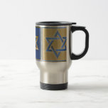 Judaica Star van David Metal Gold Blue Reisbeker<br><div class="desc">Je bekijkt het Lee Hiller Design Collectie. Apparel,  Gifts & Collectibles Lee Hiller Photography of Digital Art Collectie. Je kunt haar Natuur fotografie uitzichten op http://HikeOurPlanet.com/ en haar wandelende blog volgen in Hot Springs National Park.</div>