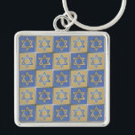 Judaica Star van David Metal Gold Blue Sleutelhanger<br><div class="desc">Je bekijkt het Lee Hiller Design Collectie. Apparel,  Gifts & Collectibles Lee Hiller Photography of Digital Art Collectie. Je kunt haar Natuur fotografie uitzichten op http://HikeOurPlanet.com/ en haar wandelende blog volgen in Hot Springs National Park.</div>