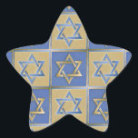 Judaica Star van David Metal Gold Blue Ster Sticker<br><div class="desc">Je bekijkt het Lee Hiller Design Collectie. Apparel,  Gifts & Collectibles Lee Hiller Photography of Digital Art Collectie. Je kunt haar Natuur fotografie uitzichten op http://HikeOurPlanet.com/ en haar wandelende blog volgen in Hot Springs National Park.</div>