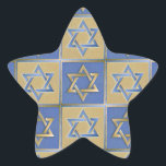 Judaica Star van David Metal Gold Blue Ster Sticker<br><div class="desc">Je bekijkt het Lee Hiller Design Collectie. Apparel,  Gifts & Collectibles Lee Hiller Photography of Digital Art Collectie. Je kunt haar Natuur fotografie uitzichten op http://HikeOurPlanet.com/ en haar wandelende blog volgen in Hot Springs National Park.</div>