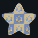 Judaica Star van David Metal Gold Blue Ster Sticker<br><div class="desc">Je bekijkt het Lee Hiller Design Collectie. Apparel,  Gifts & Collectibles Lee Hiller Photography of Digital Art Collectie. Je kunt haar Natuur fotografie uitzichten op http://HikeOurPlanet.com/ en haar wandelende blog volgen in Hot Springs National Park.</div>